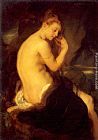 Famous Venus Paintings - Sitzende Venus mit Pelzmantel